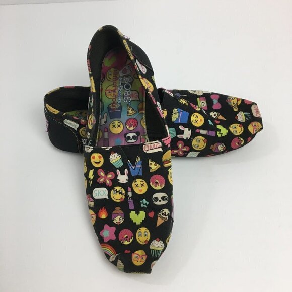 Bobs by Skechers Emoji Slip-on Flats Shoes - Picture 1 of 8
